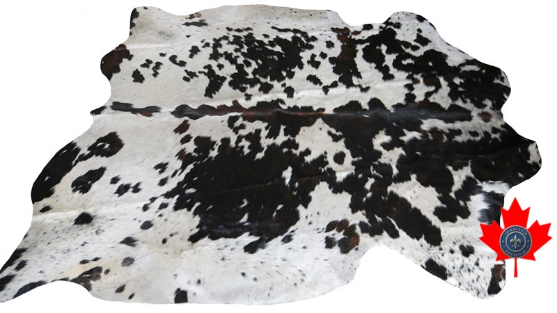 100071- SUPER BIG Tricolor Cowhide Rug SIZE XXXL - Quebecuir Premium Collection