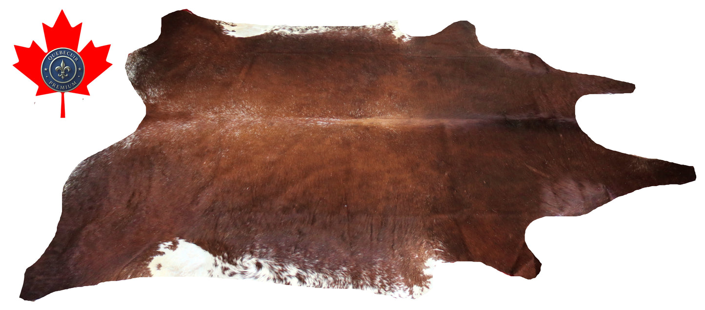 200125- Cowhide Rug Tapis Peau de Vache SUPER BIG SIZE XXXL - Collection Quebecuir Premium
