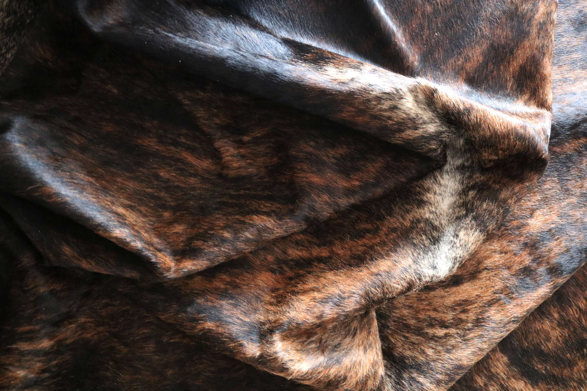 100337- SUPER BIG SIZE XXXL BRINDLE Cowhide Rug - Quebecuir Premium Collection
