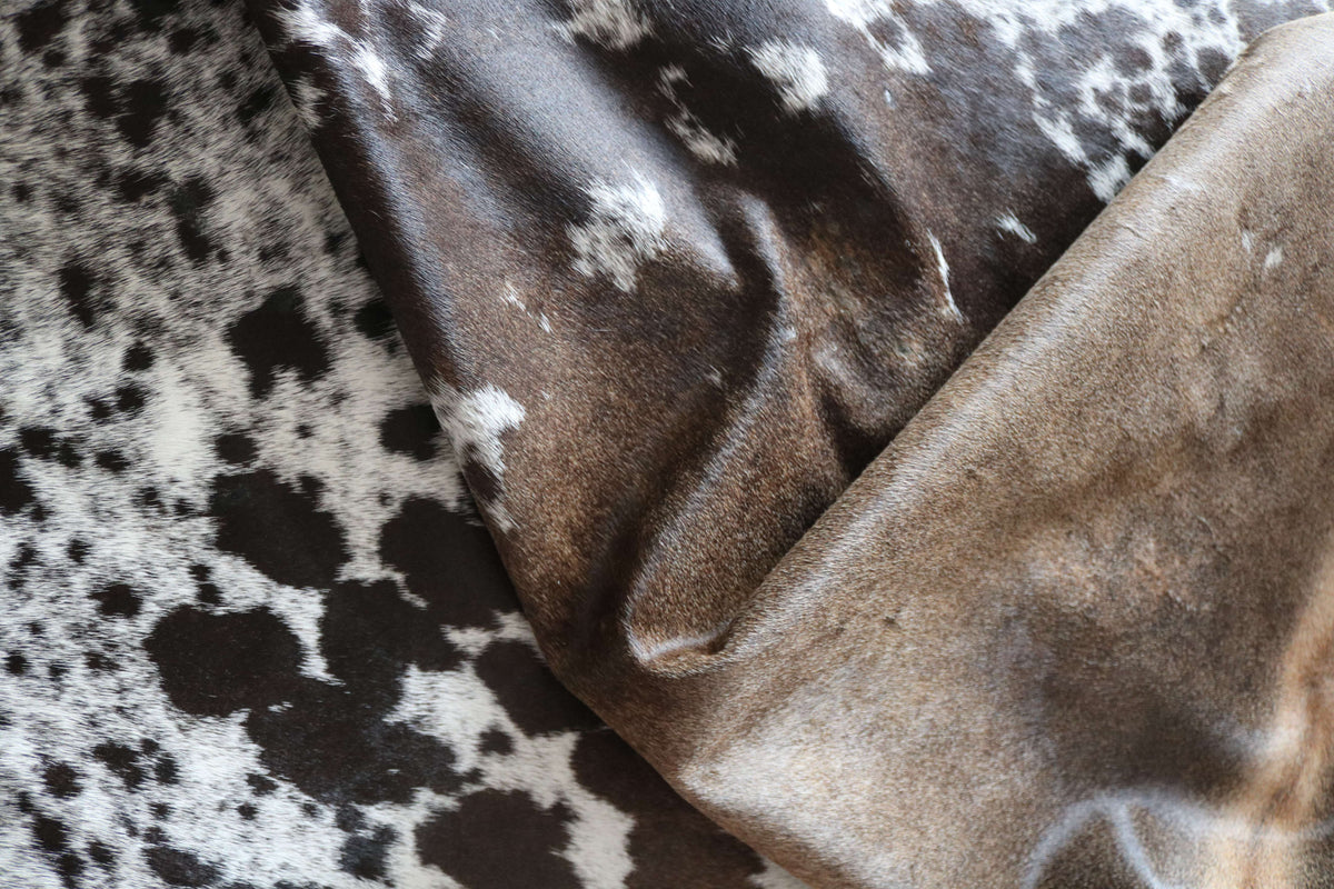 200669- SIZE XXL TRICOLOR Cowhide Rug - Quebecuir Premium Collection