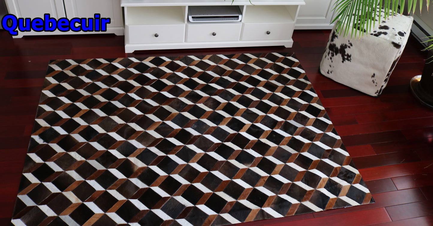 98446 Cowhide rug Tapis Peau de Vache PATCHWORK Collection Quebecuir Premium