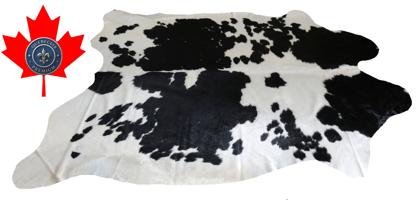 200387- Cowhide Rug Tapis Peau de Vache SUPER BIG SIZE XXXL - Collection Quebecuir Premium