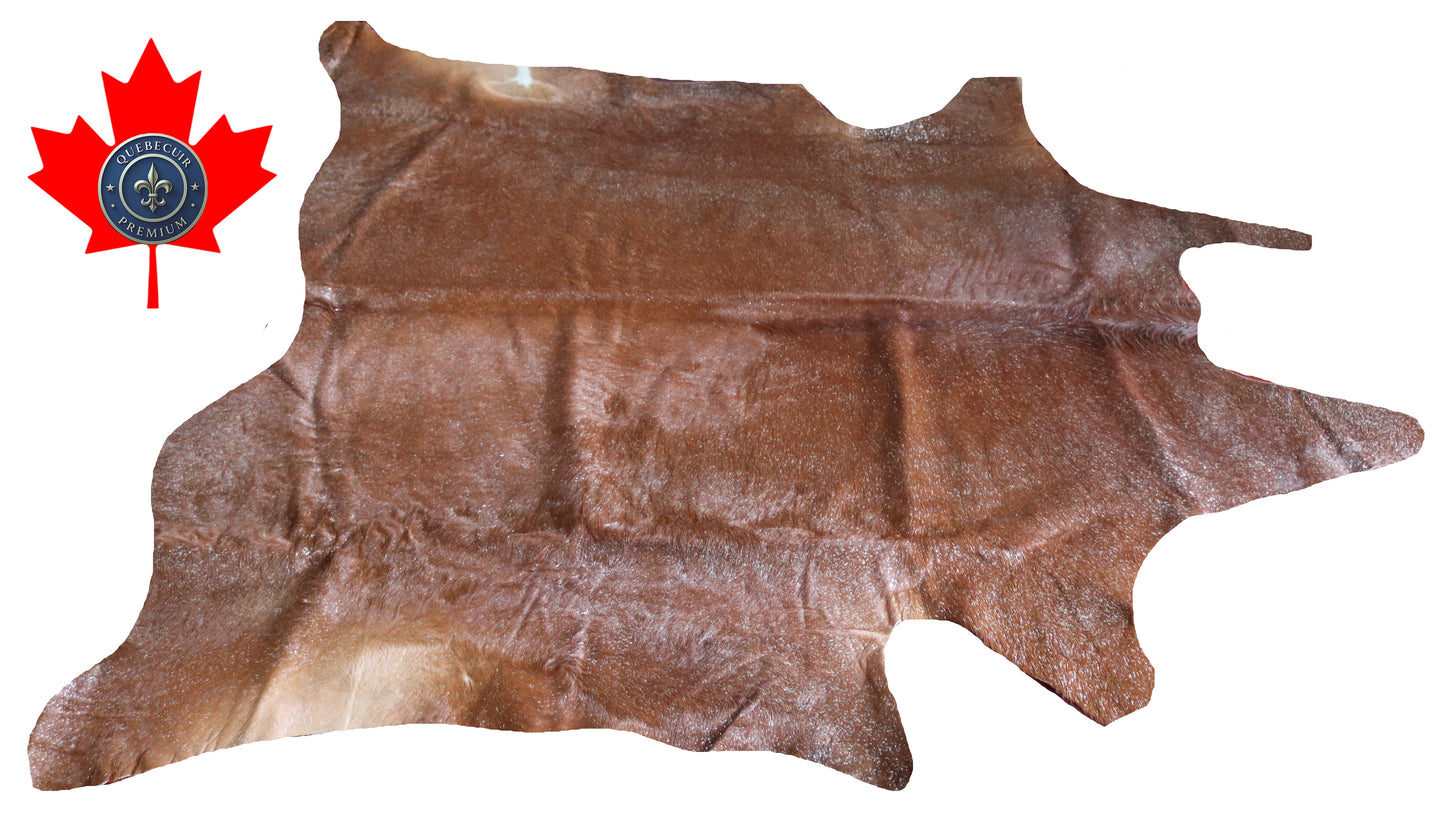 300159 - Cowhide Rug Tapis Peau de Vache SILVER METALLIC - Collection Quebecuir Premium