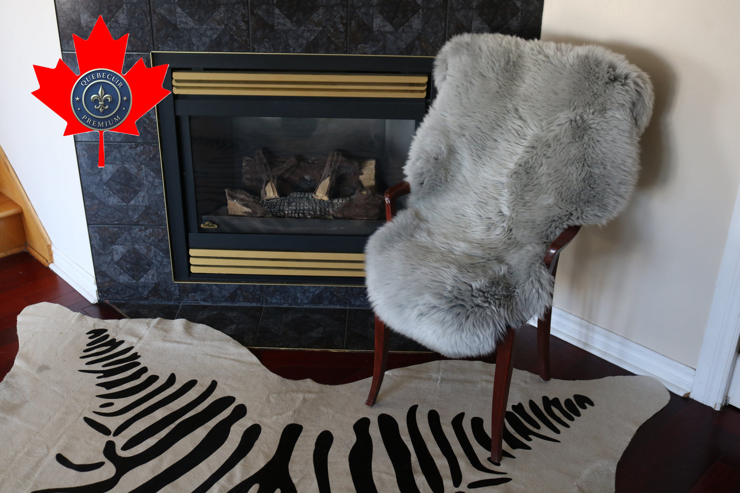 300167 Tapis GRAND peau de Mouton Sheepskin BIG SIZE Collection Quebecuir Premium IVORYX 1