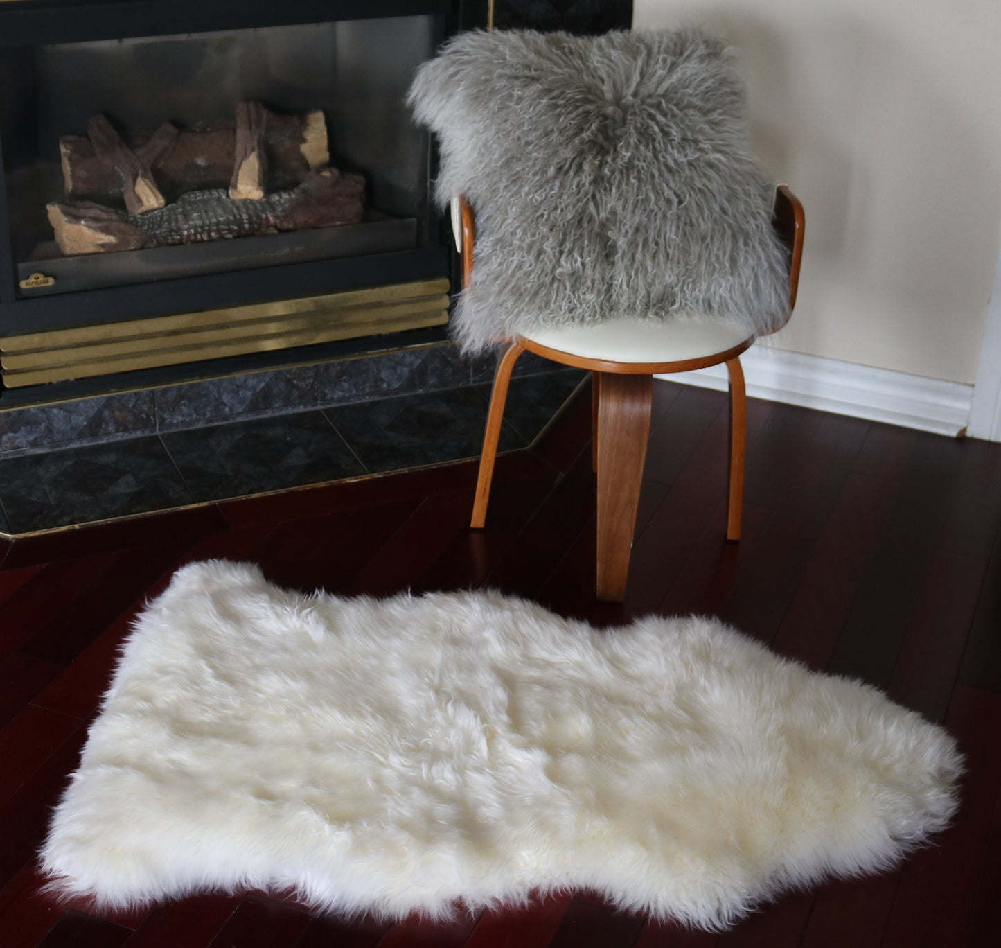 200453 Tapis GRAND peau de Mouton Sheepskin BIG SIZE Collection Quebecuir Premium IVOIRE X 1
