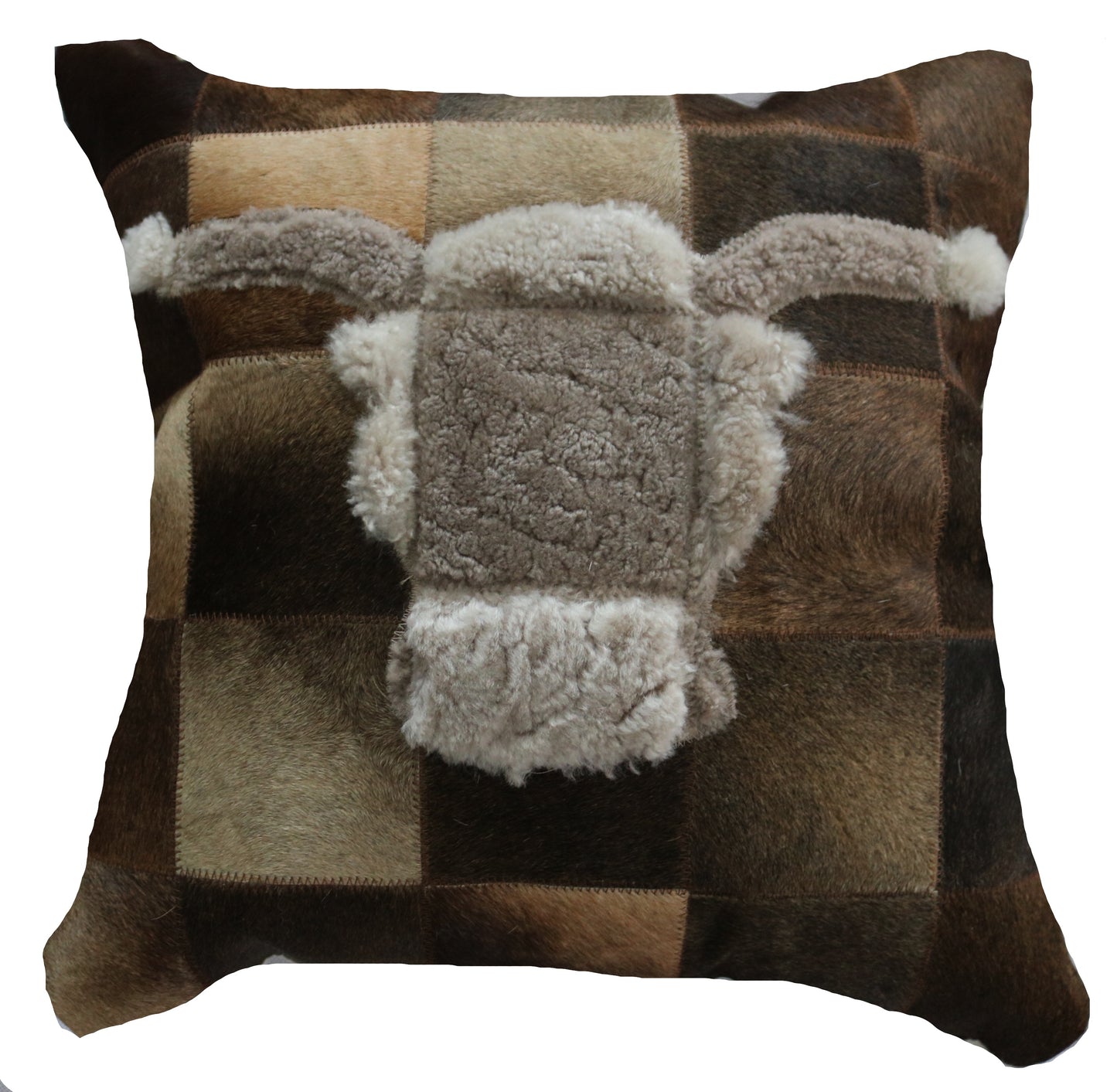300514 Coussin Peau de Vache Cowhide Pillow BIG SIZE Collection Quebecuir Premium