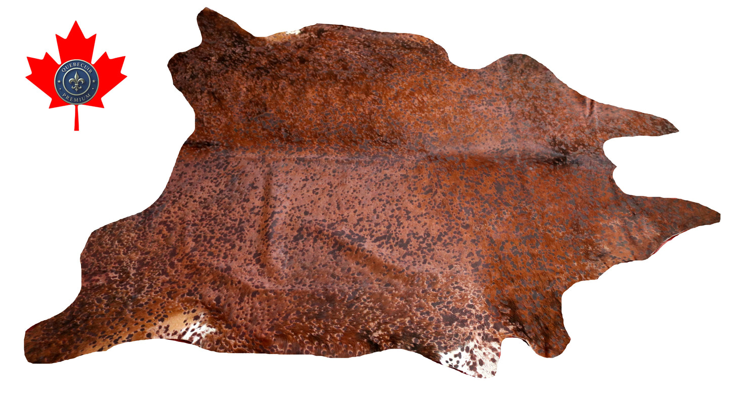 300606- Cowhide Rug Tapis Peau de Vache -ACID WASH Collection Quebecuir Premium