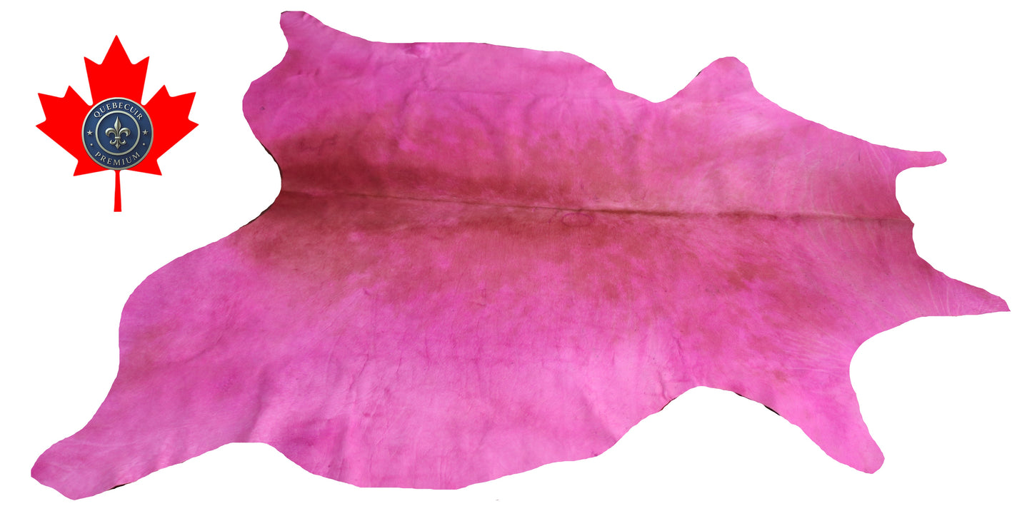 300623 - Cowhide Rug Tapis Peau de Vache PINK - Collection Quebecuir Premium