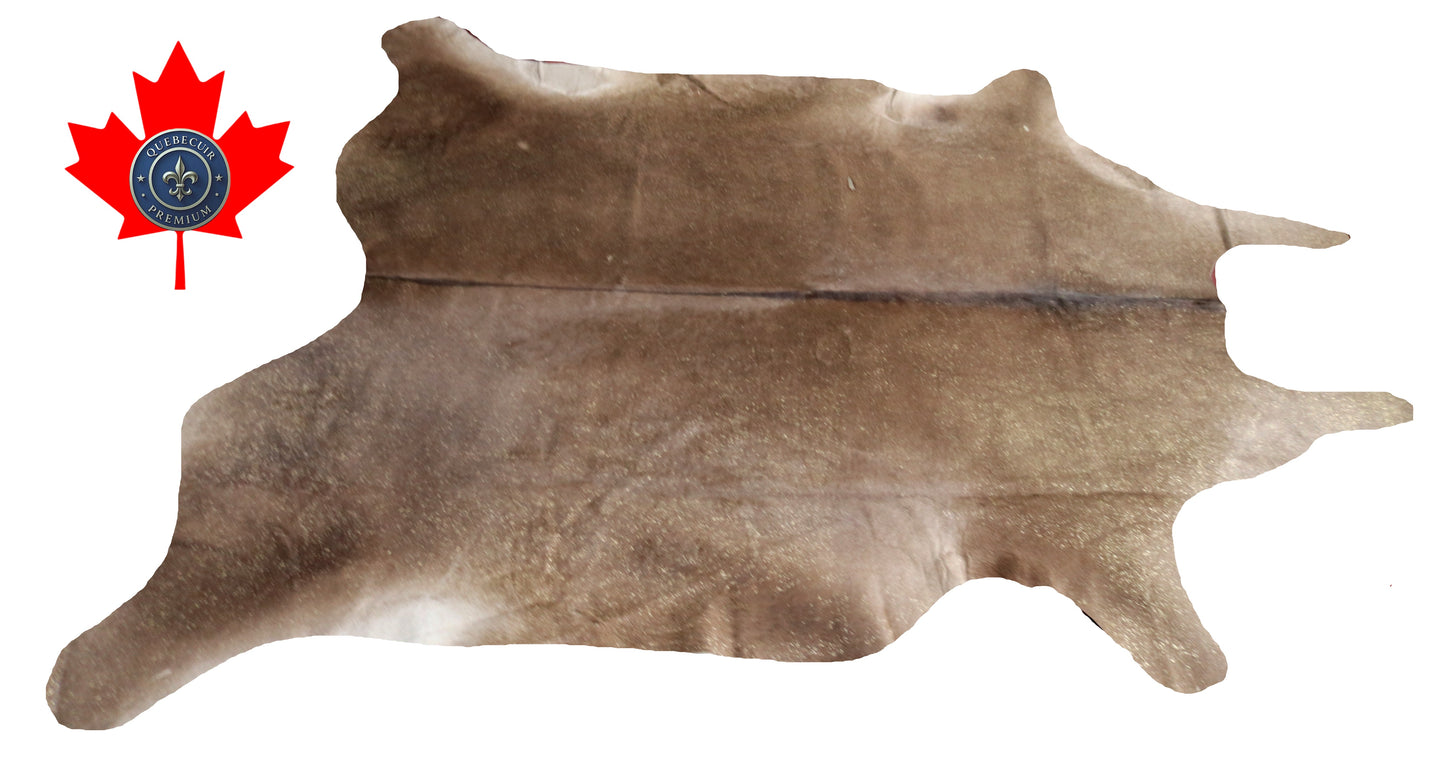 300624- Cowhide Rug Tapis Peau de Vache GOLDEN METALLIC - Collection Quebecuir Premium