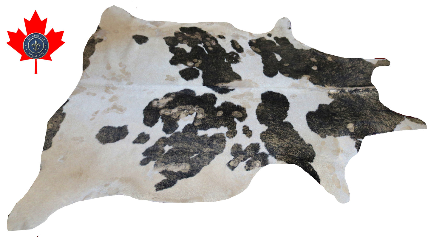 300628- Cowhide Rug Tapis Peau de Vache GOLDEN METALLIC - Collection Quebecuir Premium