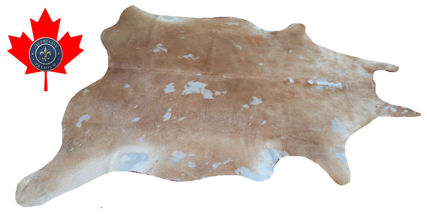 300629- Cowhide Rug Tapis Peau de Vache SILVER METALLIC - Collection Quebecuir Premium