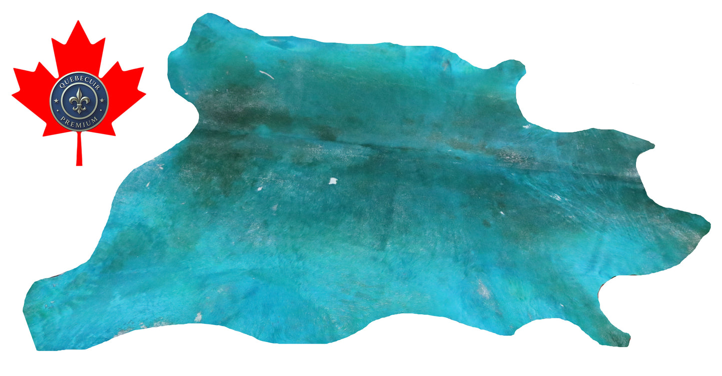 300631- Cowhide Rug Tapis Peau de Vache SILVER METALLIC - Collection Quebecuir Premium