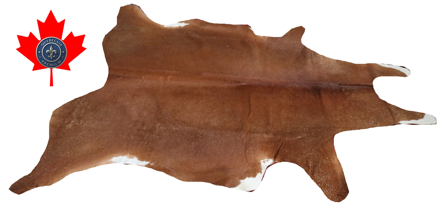 300634- Cowhide Rug Tapis Peau de Vache METALLIC GOLDEN - Collection Quebecuir Premium