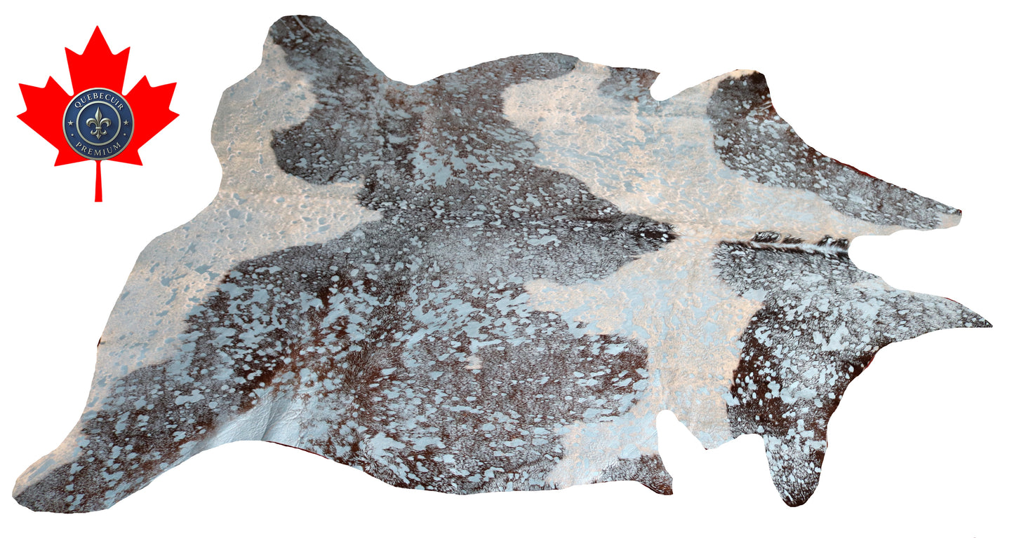 300637- Cowhide Rug Tapis Peau de Vache METALLIC - Collection Quebecuir Premium