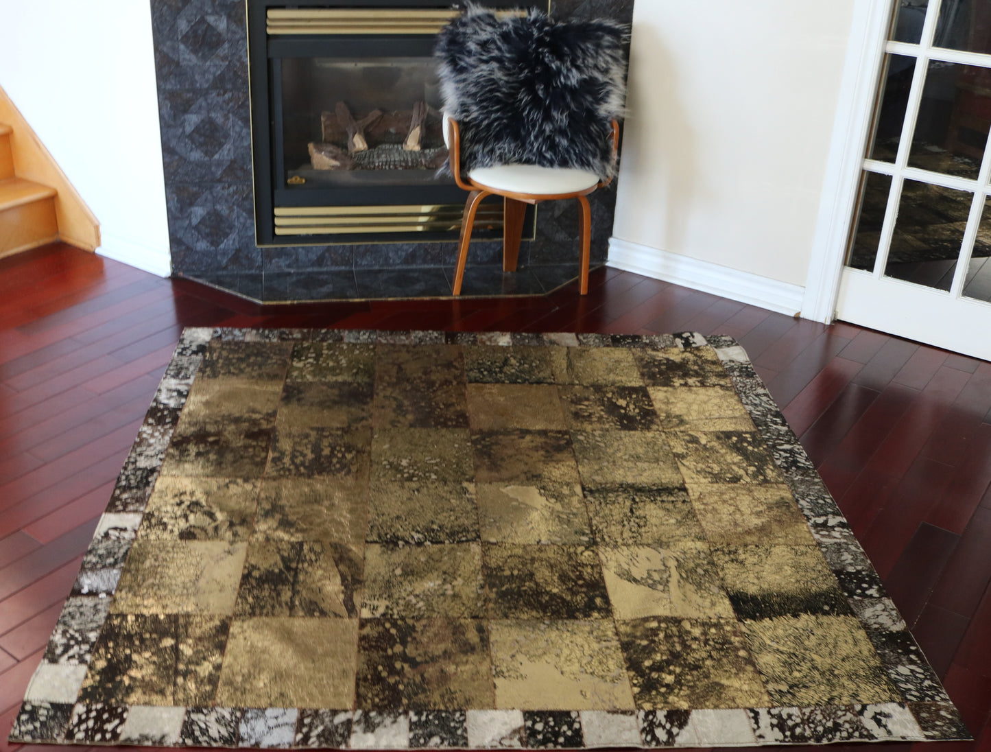 99377 Cowhide rug Patchwork Collection Quebecuir Premium