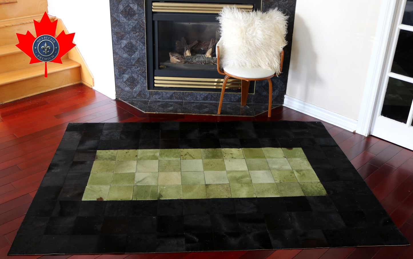 99466 Cowhide rug Patchwork Collection Quebecuir Premium
