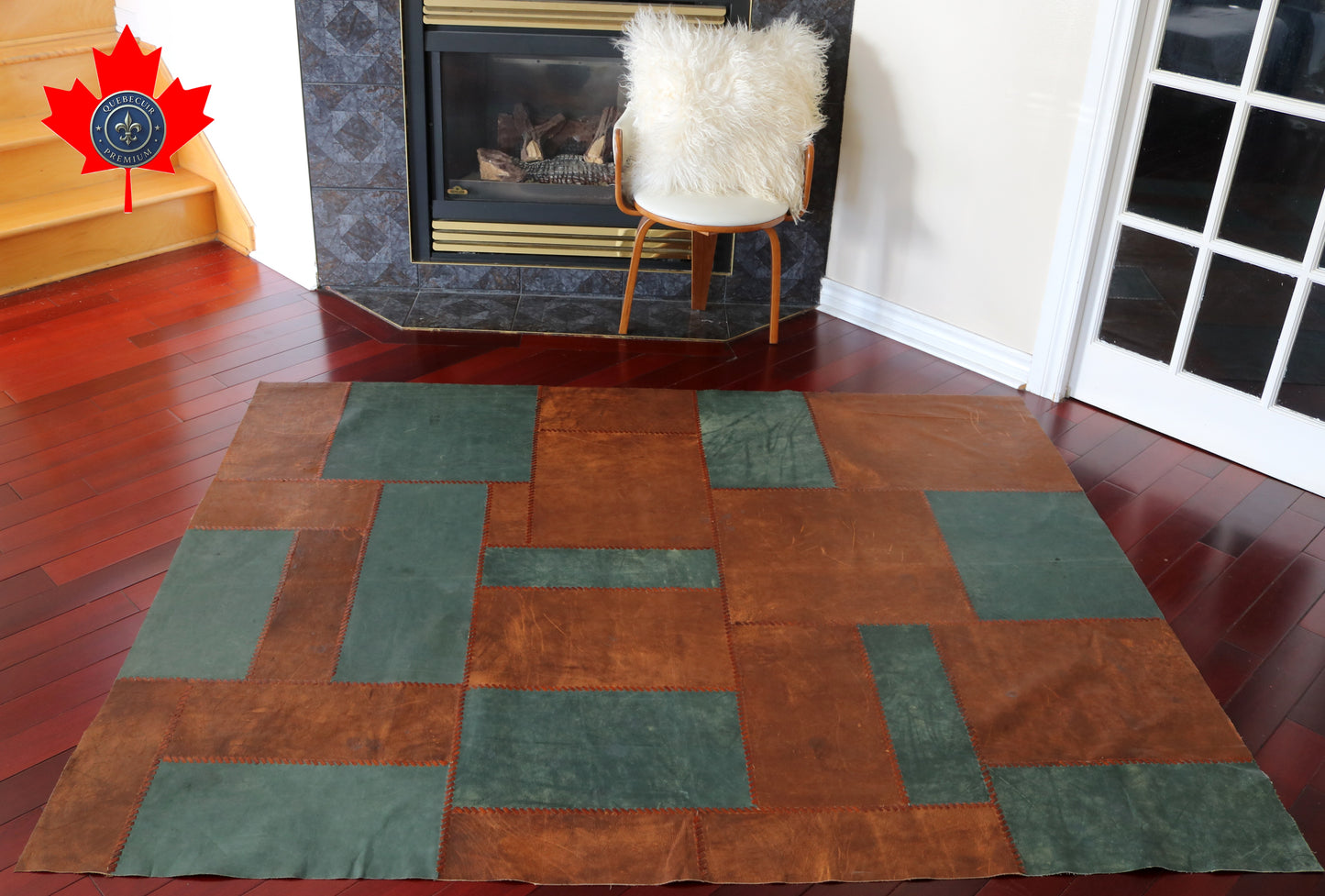 99467 Cowhide rug Patchwork Collection Quebecuir Premium
