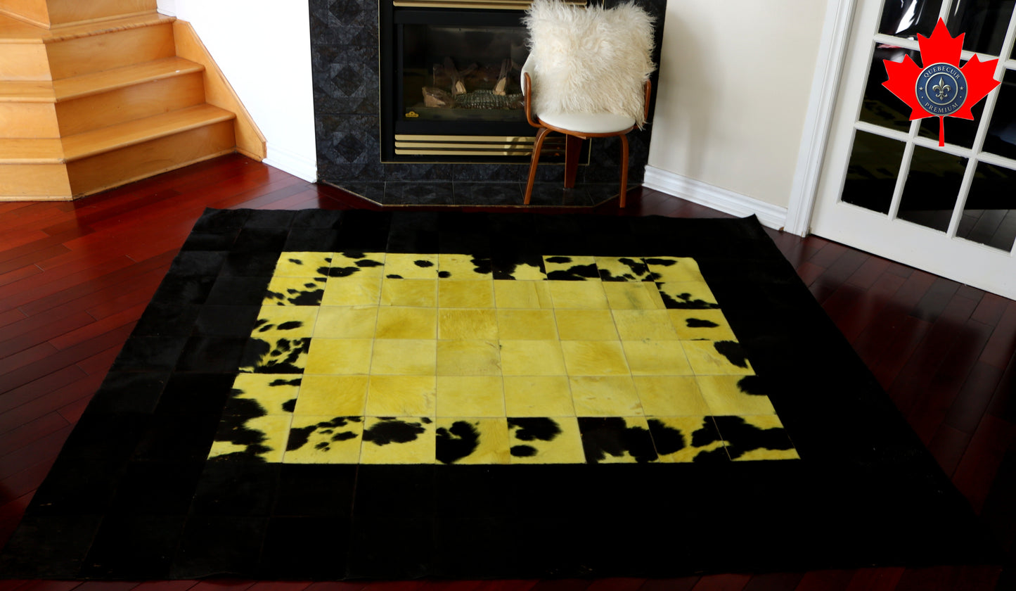 99477 Cowhide rug Patchwork Collection Quebecuir Premium