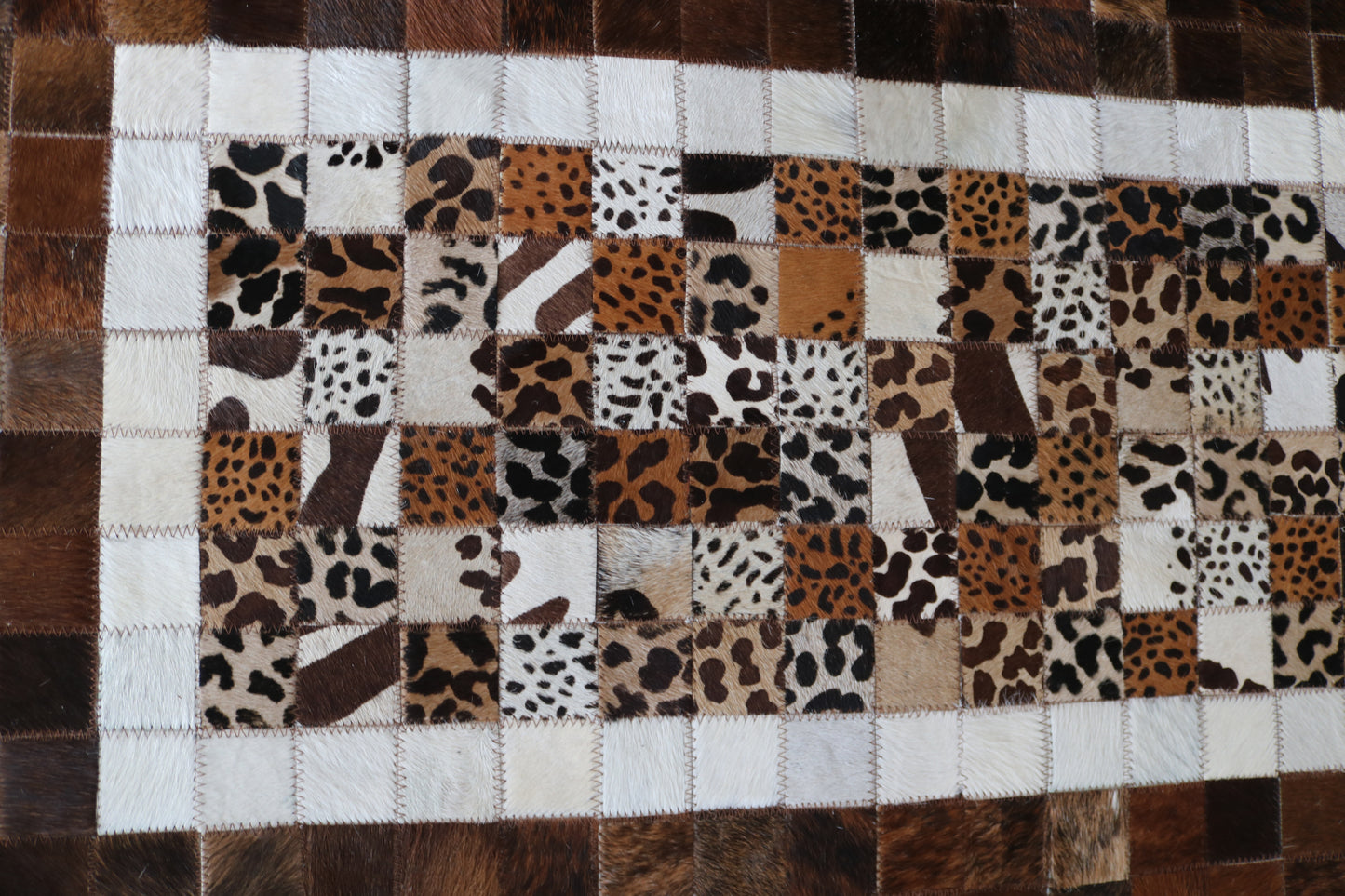 99544 Cowhide rug Patchwork Collection Quebecuir Premium RUNNER