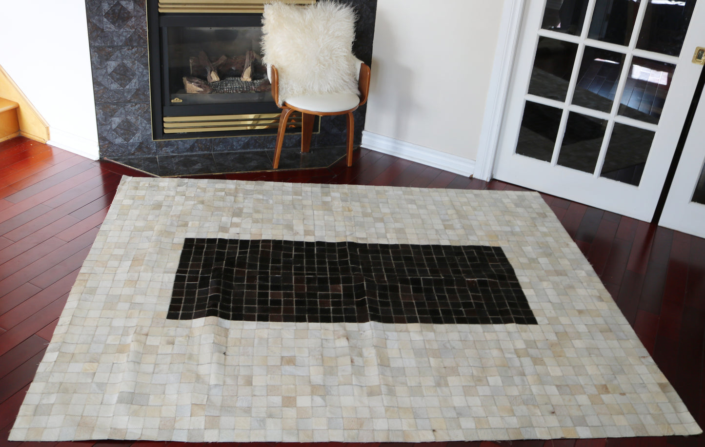 99651 Cowhide rug Patchwork Collection Quebecuir Premium BIG SIZE XXL