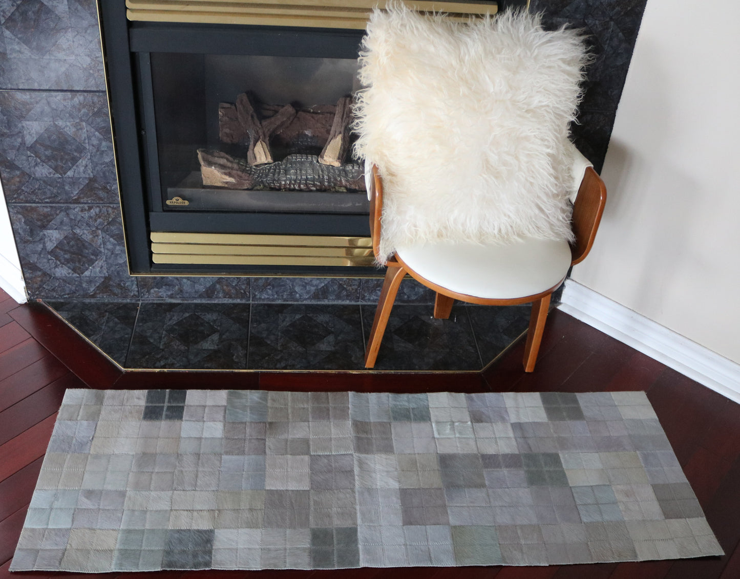 99664 Cowhide rug Patchwork Collection Quebecuir Premium