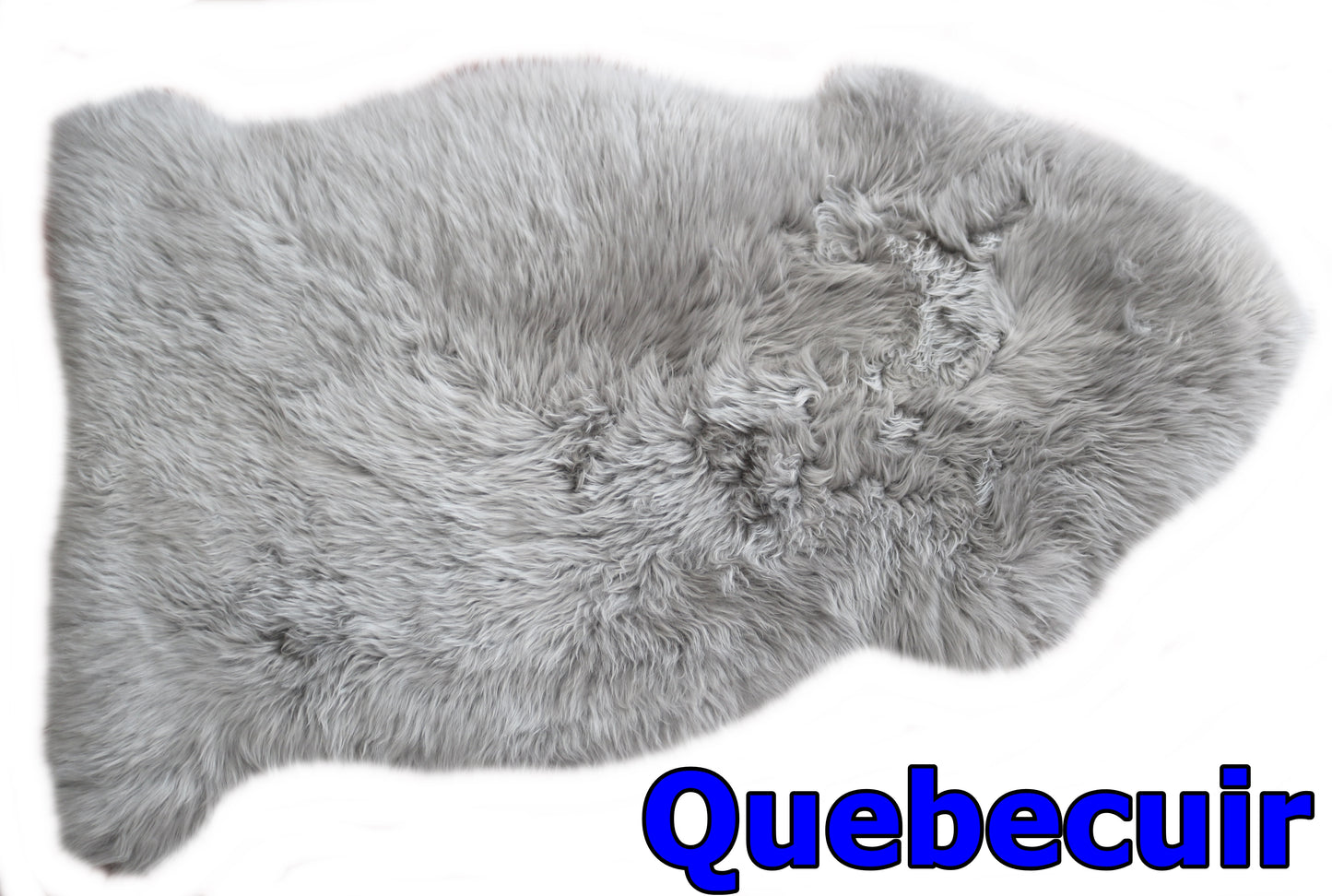 98129 Tapis GRAND peau de Mouton Sheepskin BIG SIZE Collection Quebecuir Premium GREY X 1