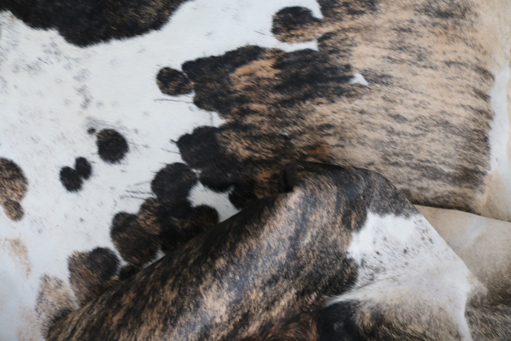 98243 - Cowhide Rug Tapis Peau de Vache BRINDLE LIGHT BIG SIZE XXXL - Collection Quebecuir Premium