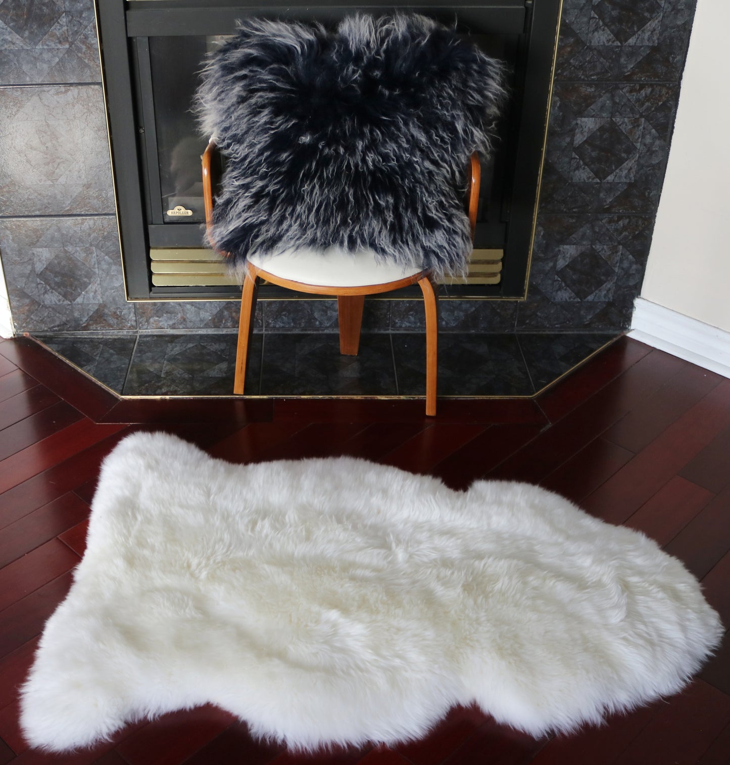 99890 Tapis GRAND peau de Mouton Sheepskin BIG SIZE Collection Quebecuir Premium IVORY X 1