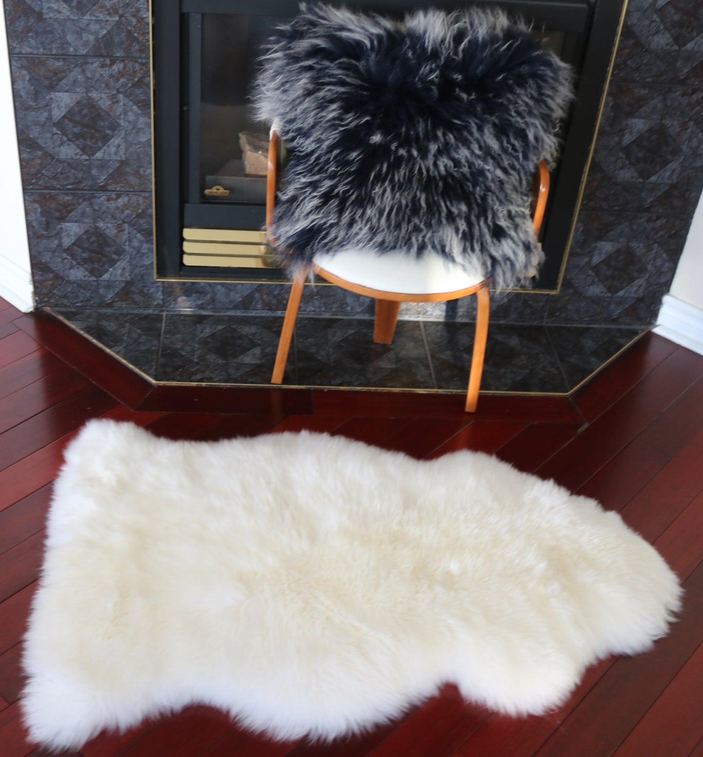 300947 Tapis GRAND peau de Mouton Sheepskin BIG SIZE Collection Quebecuir Premium IVORY X 1