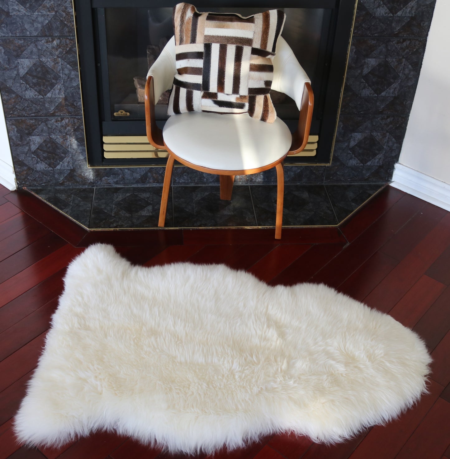 300949 Tapis GRAND peau de Mouton Sheepskin BIG SIZE Collection Quebecuir Premium IVORY X 1