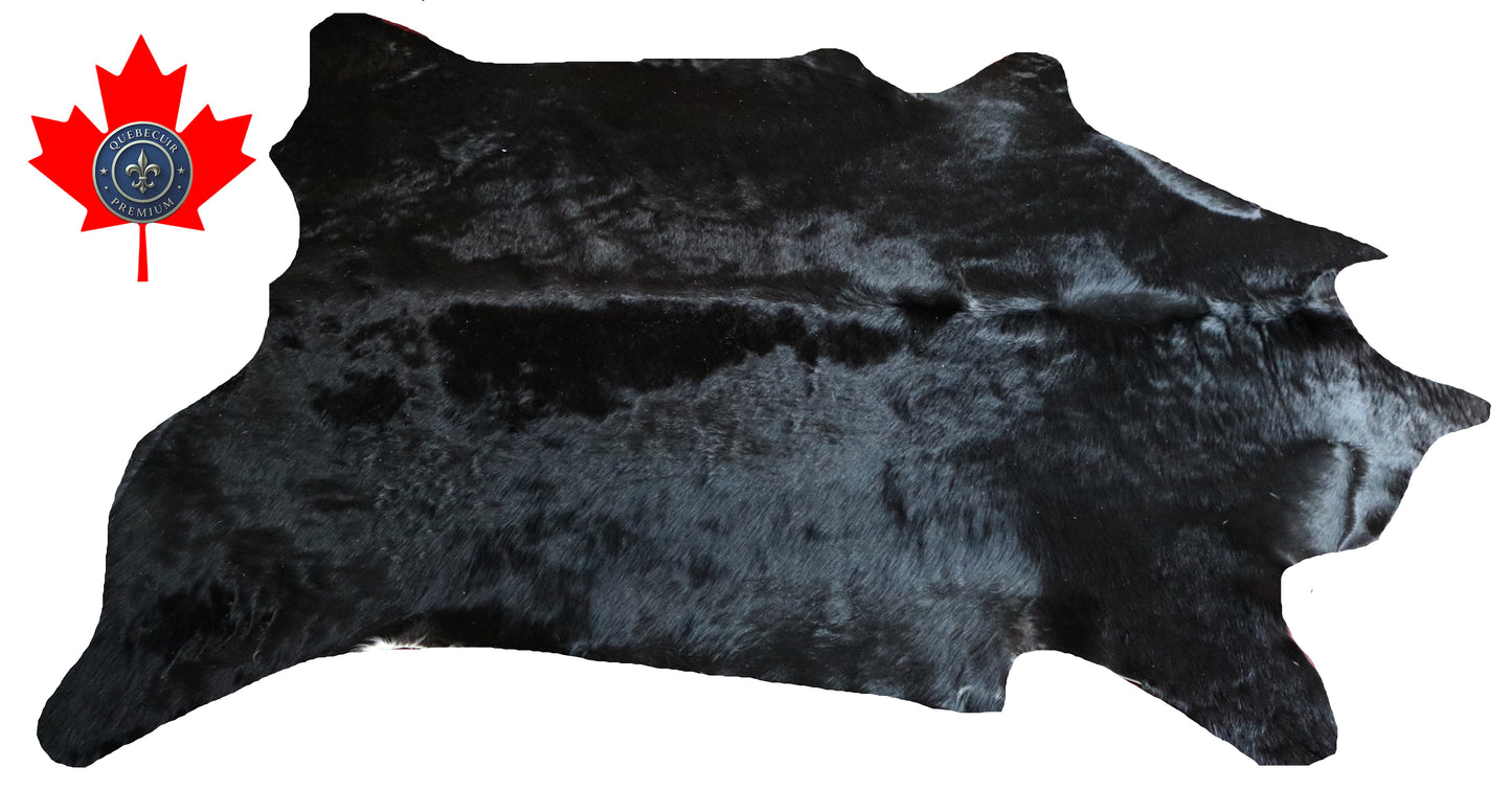 200572 Cowhide rug BLACK Collection Quebecuir Premium