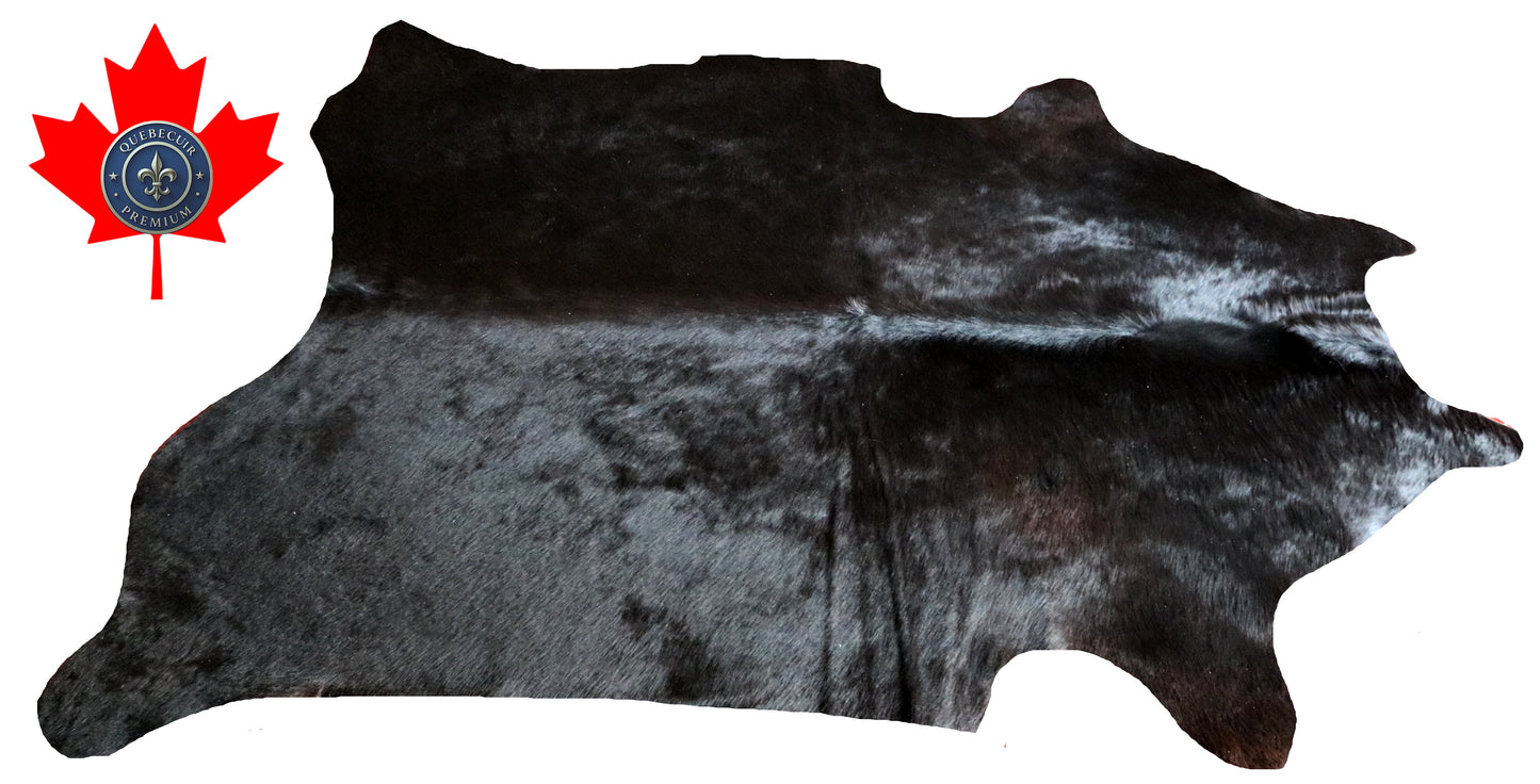 200574 Cowhide rug BLACK Collection Quebecuir Premium