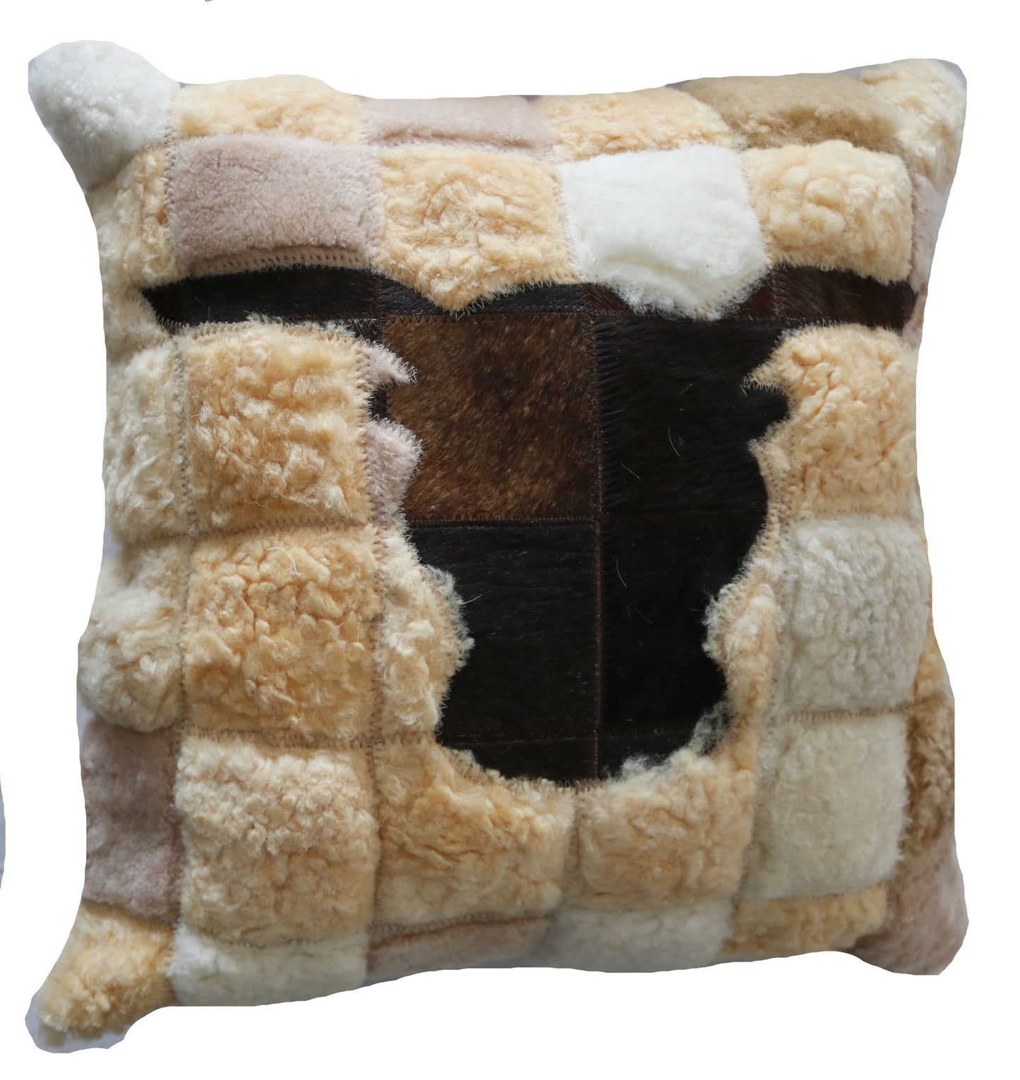 301095 Coussin Peau de Vache Cowhide Pillow WESTERN STYLE Collection Quebecuir Premium