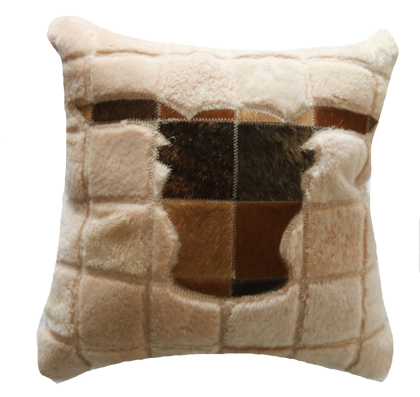 301110 Coussin Peau de Vache Cowhide Pillow WESTERN STYLE Collection Quebecuir Premium