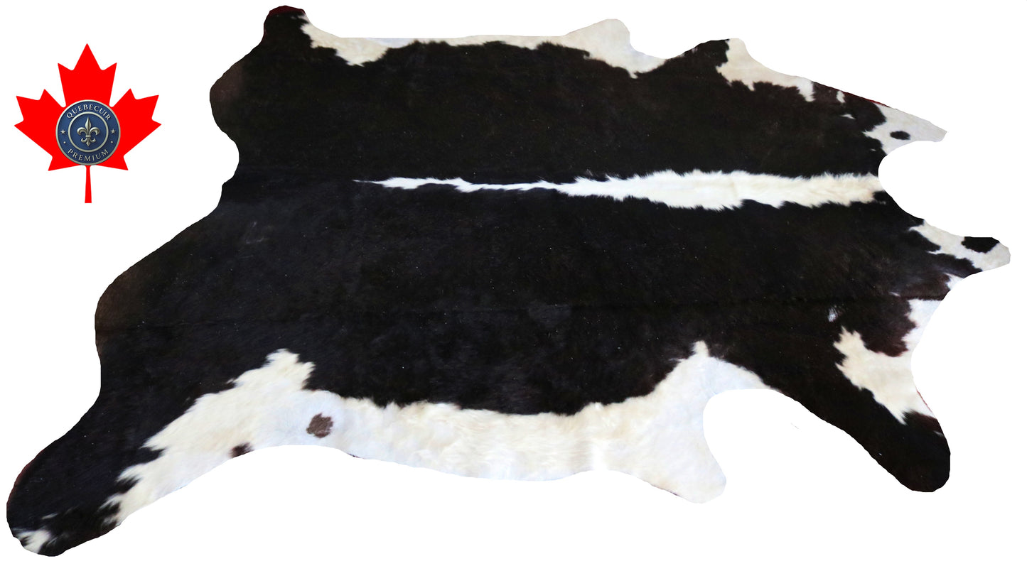 98645- Cowhide Rug Tapis Peau de Vache BIG SIZE XXL black &white - Collection Quebecuir Premium