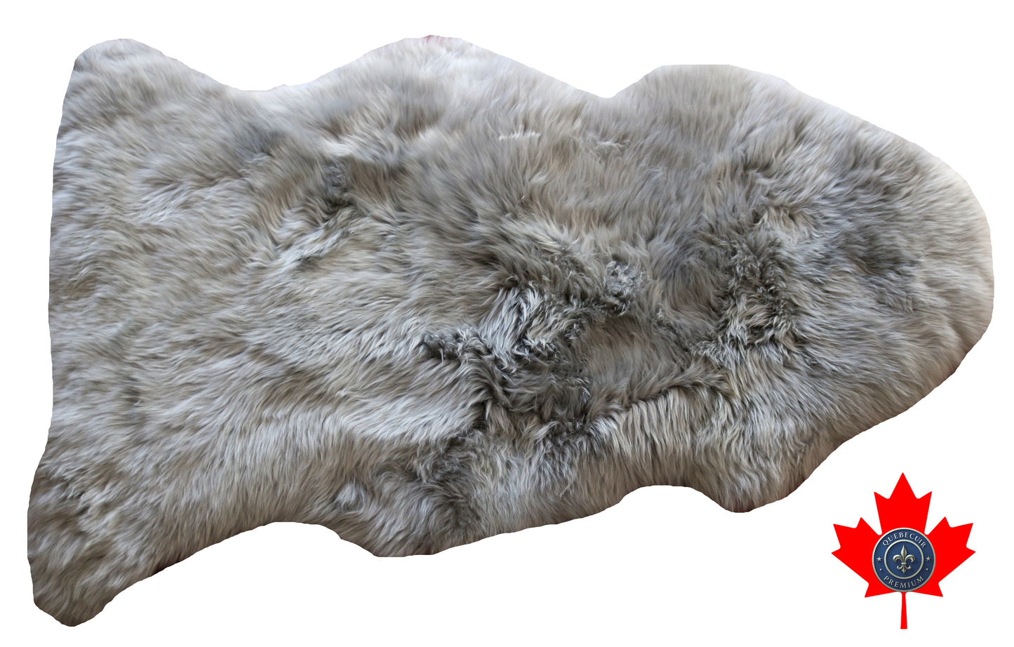 98692 Tapis GRAND peau de Mouton Sheepskin BIG SIZE Collection Quebecuir Premium GREY X 1