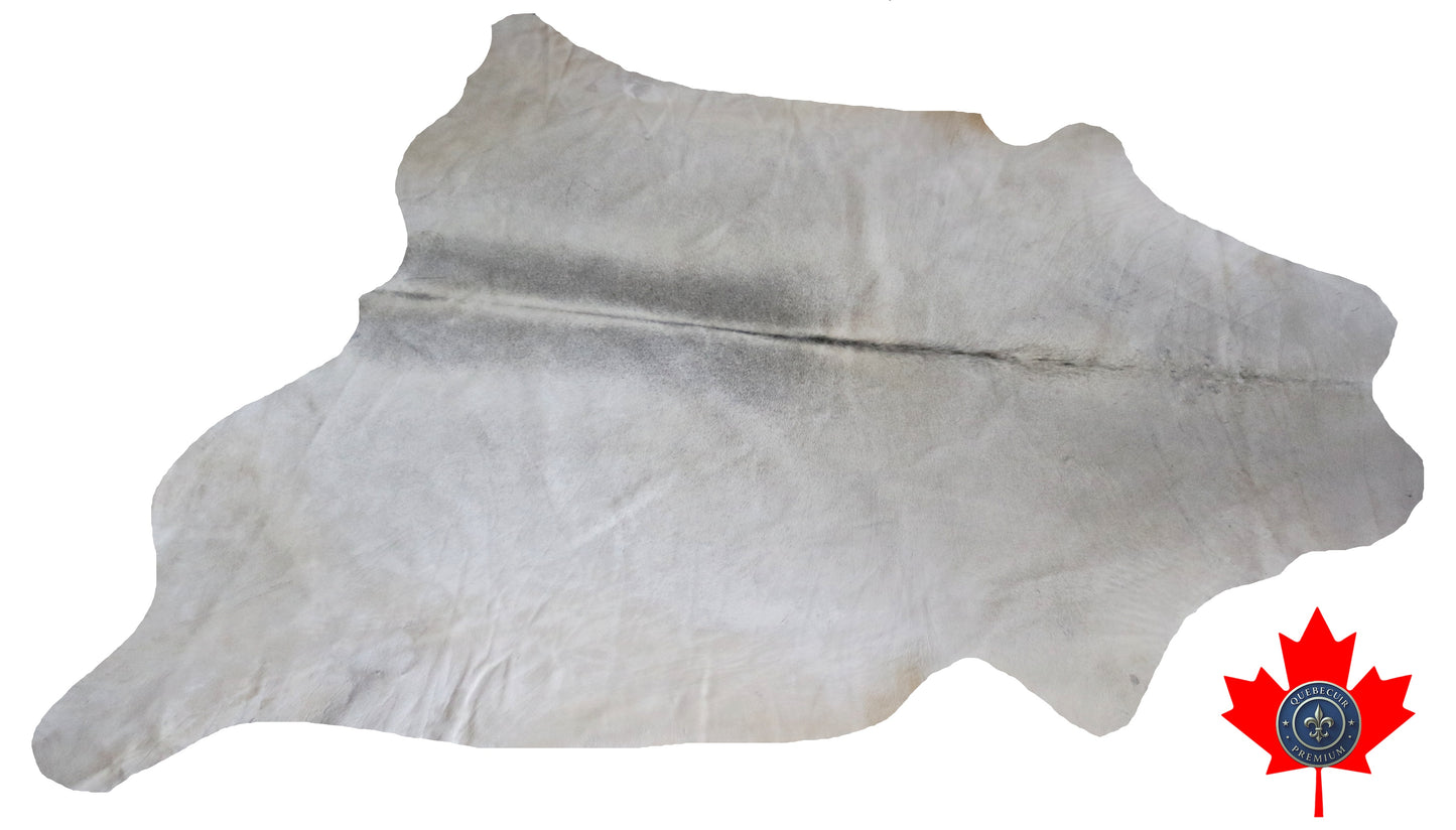 98752- Cowhide Rug Tapis Peau de Vache GREY SIZE XL - Collection Quebecuir Premium