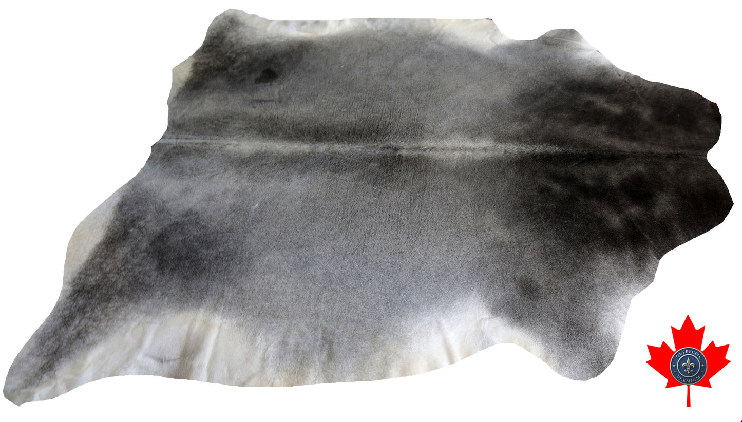 98764 - Cowhide Rug Tapis Peau de Vache SUPER BIG SIZE XXXL -GREY Collection Quebecuir Premium
