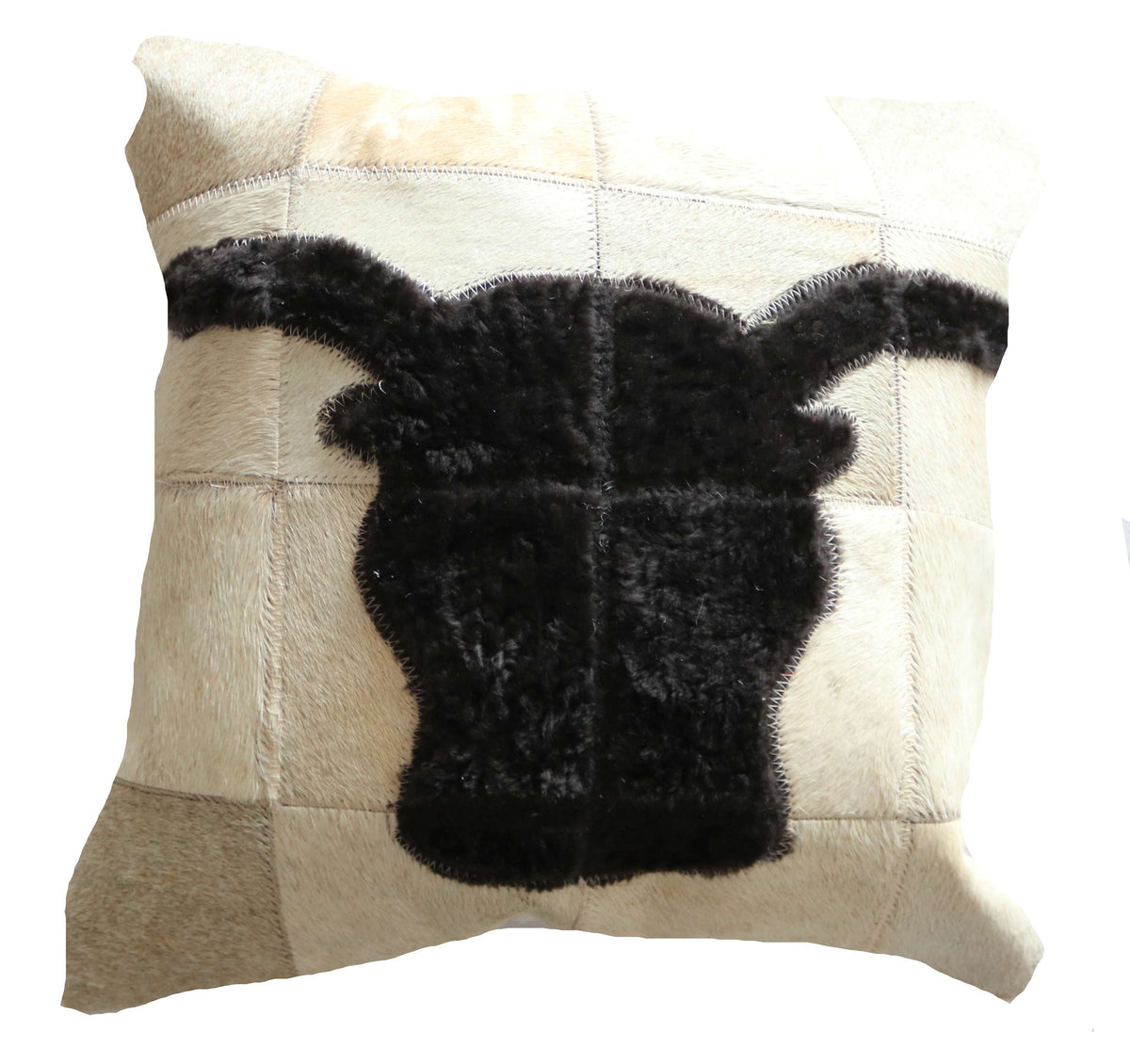 301408 Coussin Peau de Vache Cowhide Pillow Collection Quebecuir Premium