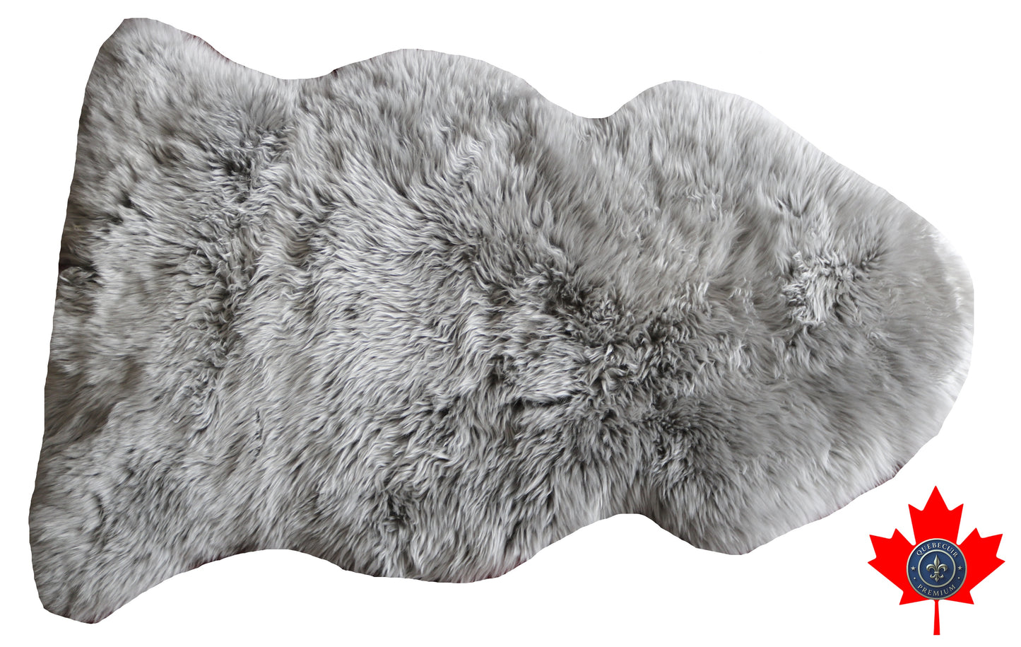 100179 Tapis GRAND peau de Mouton Sheepskin BIG SIZE Collection Quebecuir Premium GREY X 1
