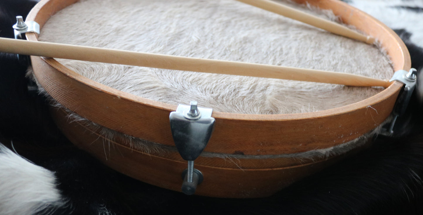 200602 16" Cowhide Drum Bombo Leguero - Tambour en peau de vache Bombo Leguero