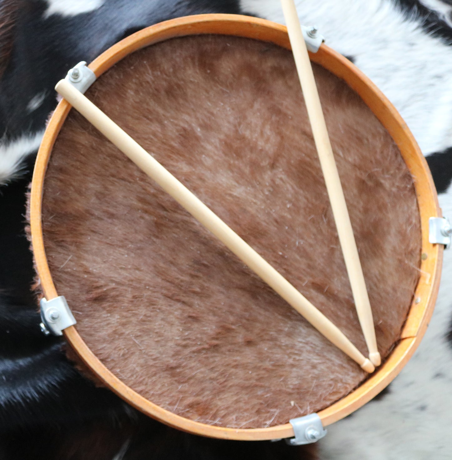 200603 16" Cowhide Drum Bombo Leguero - Tambour en peau de vache Bombo Leguero