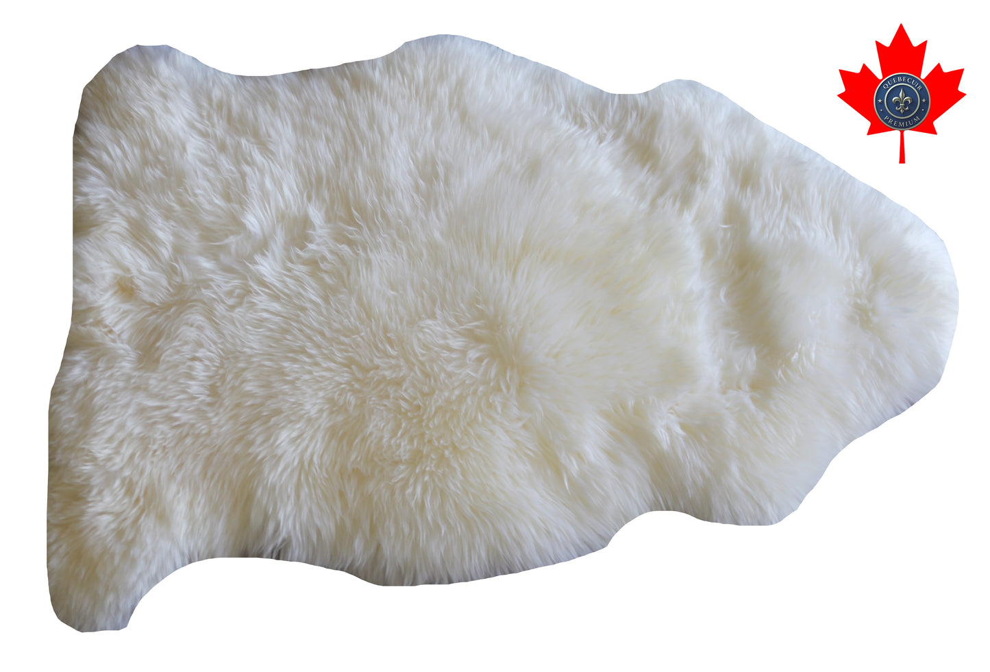 100183 Tapis GRAND peau de Mouton Sheepskin BIG SIZE Collection Quebecuir Premium IVORY X 1