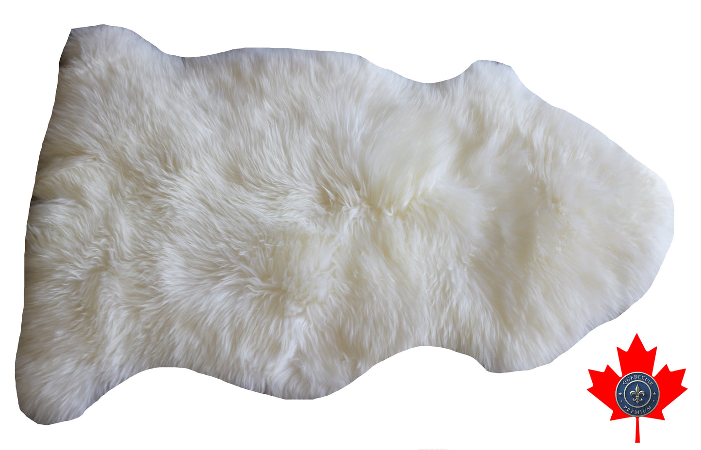 100184 Tapis GRAND peau de Mouton Sheepskin BIG SIZE Collection Quebecuir Premium IVORY X 1