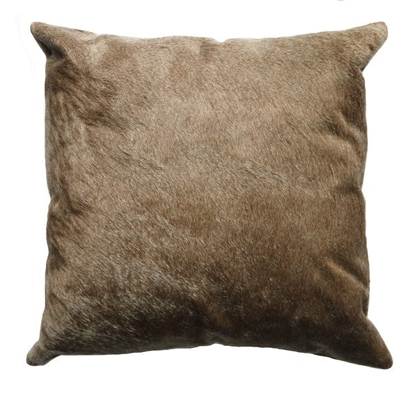 400015 18" Brown Cowhide pillow.