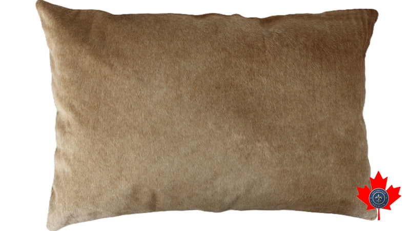 400027. 21' Beige Cowhide Pillow.