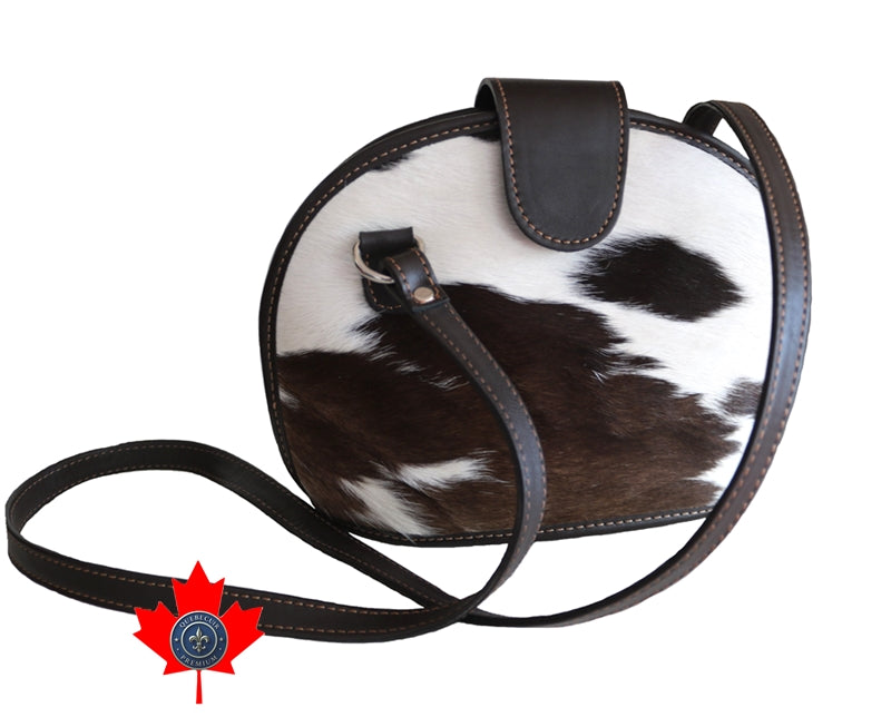 400100 Brown and white Cowhide Handbag.