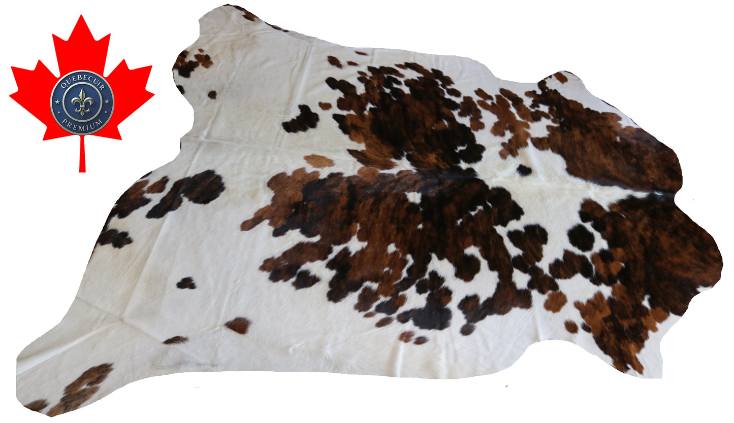 100223- SUPER BIG  SIZE XXXL TRICOLOR  Cowhide Rug - Quebecuir Premium Collection