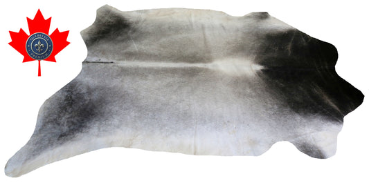 98857- Cowhide Rug Tapis Peau de Vache   GREY GRIS SUPER BIG SIZE XXXL -  Collection Quebecuir Premium