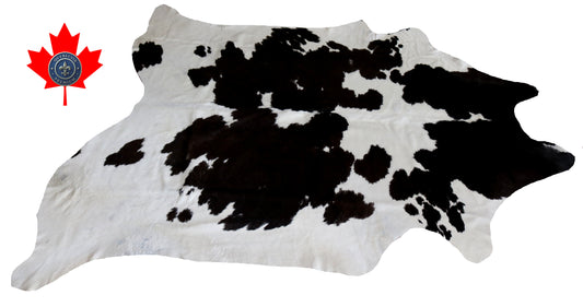 98871- Cowhide Rug Tapis Peau de Vache  SUPER BIG SIZE XXXL -  Collection Quebecuir Rustic